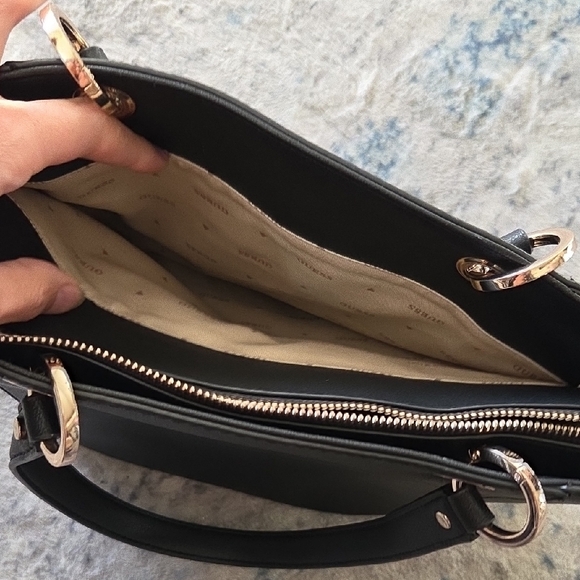 Guess Elegant Black Tote with Gold Details - Picture 7 of 8